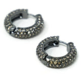 Darling Diva Onyx Crystal Hoops