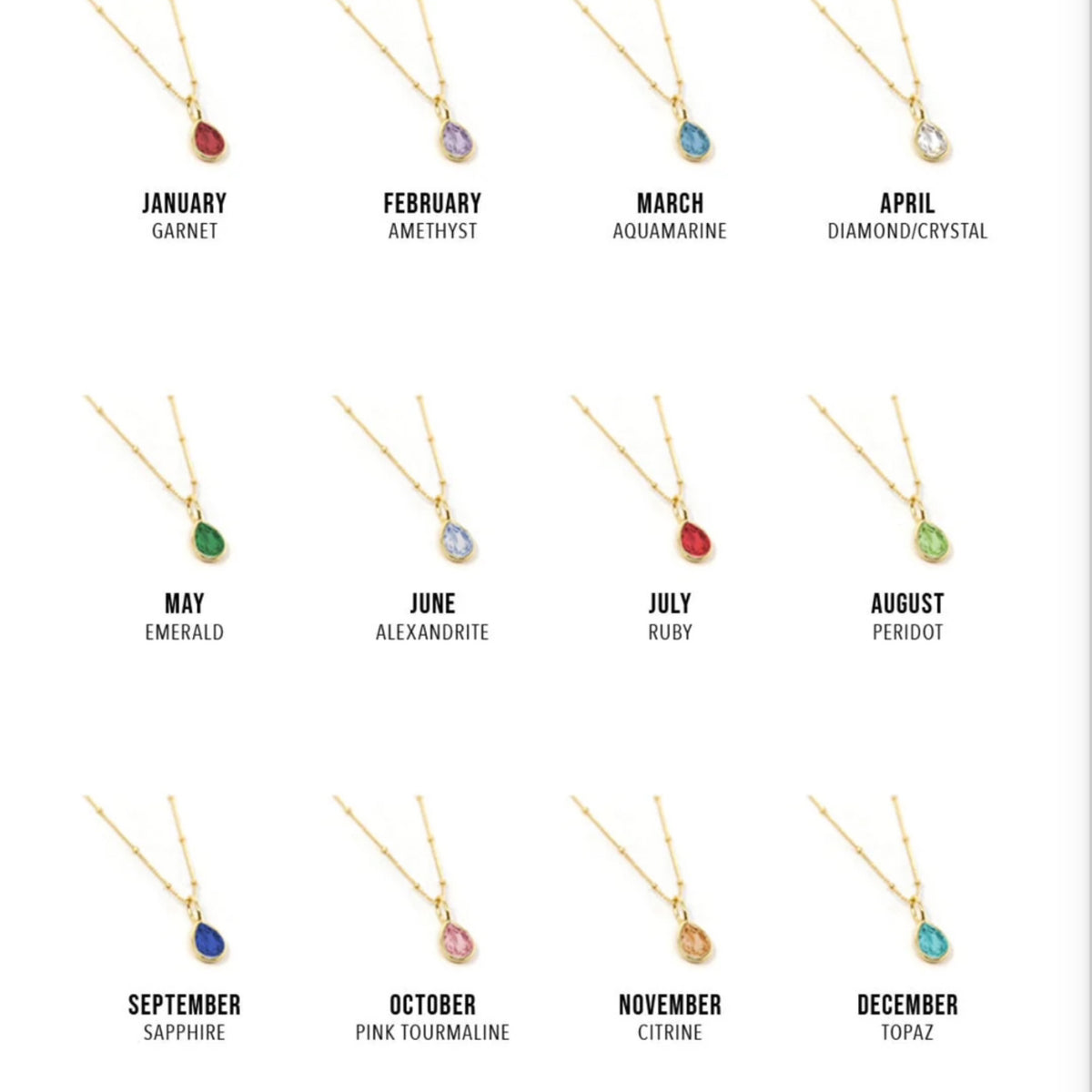 Birthstone Charms