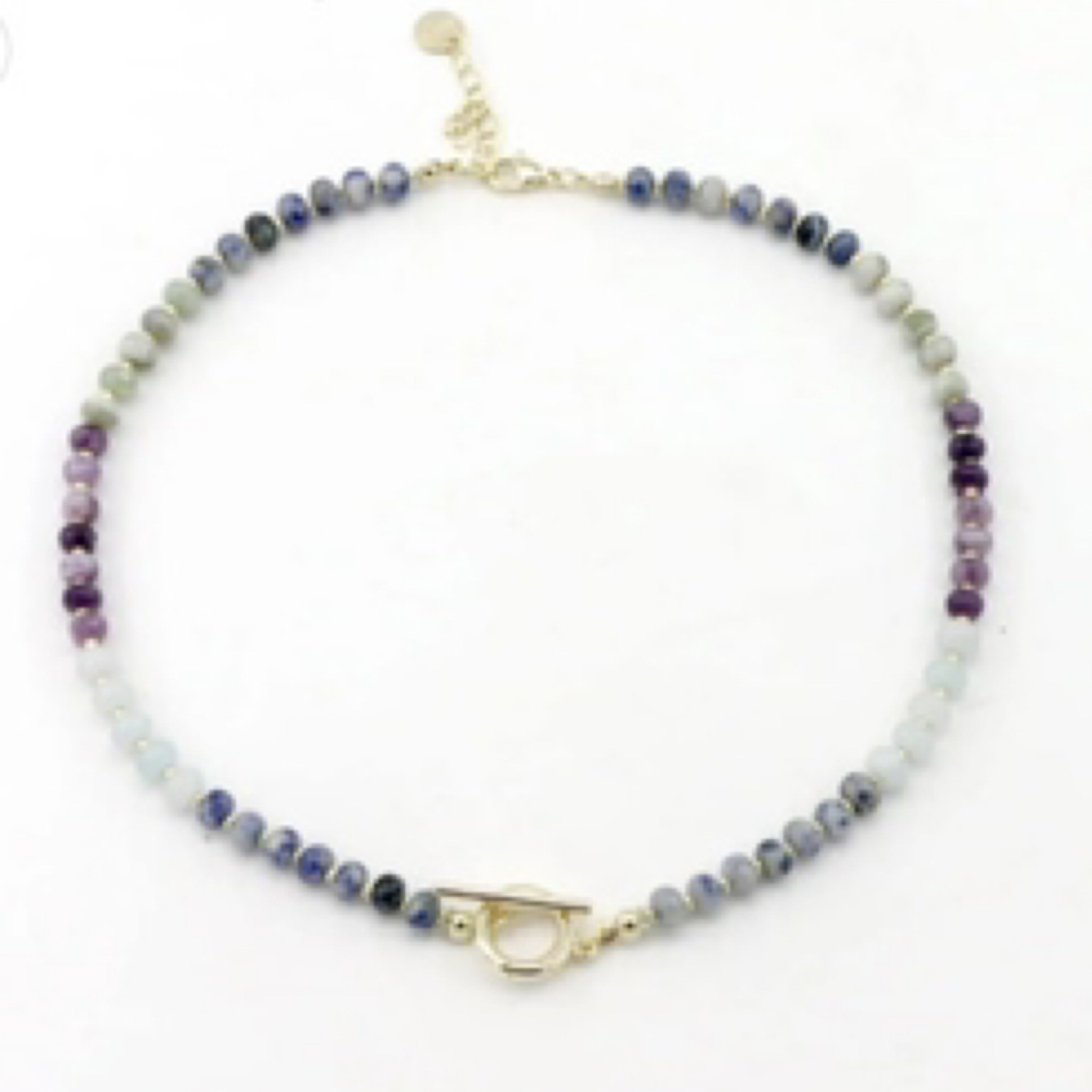 Midnight Natural Stone Necklace - for Charms