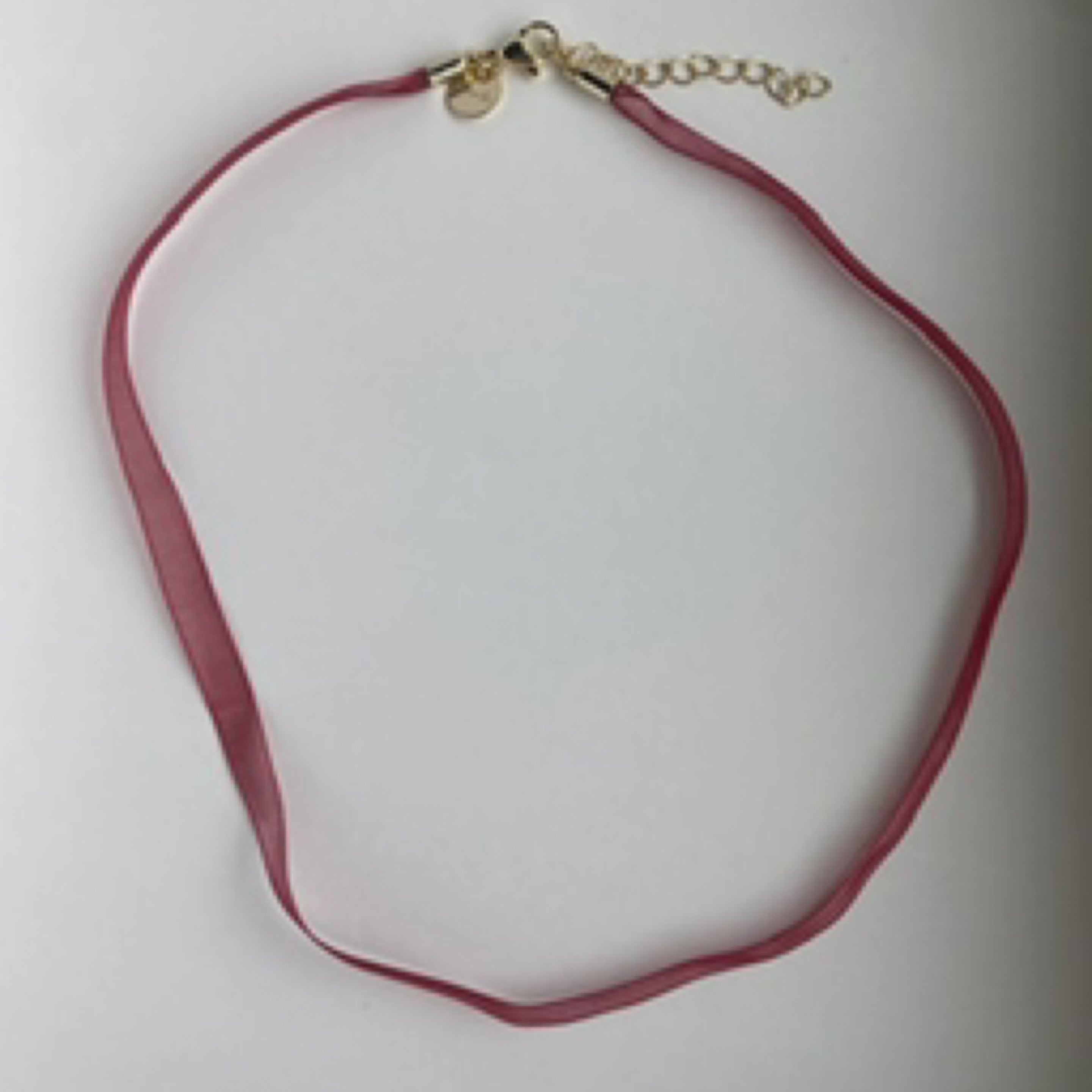 Ribbon Necklace Oxblood