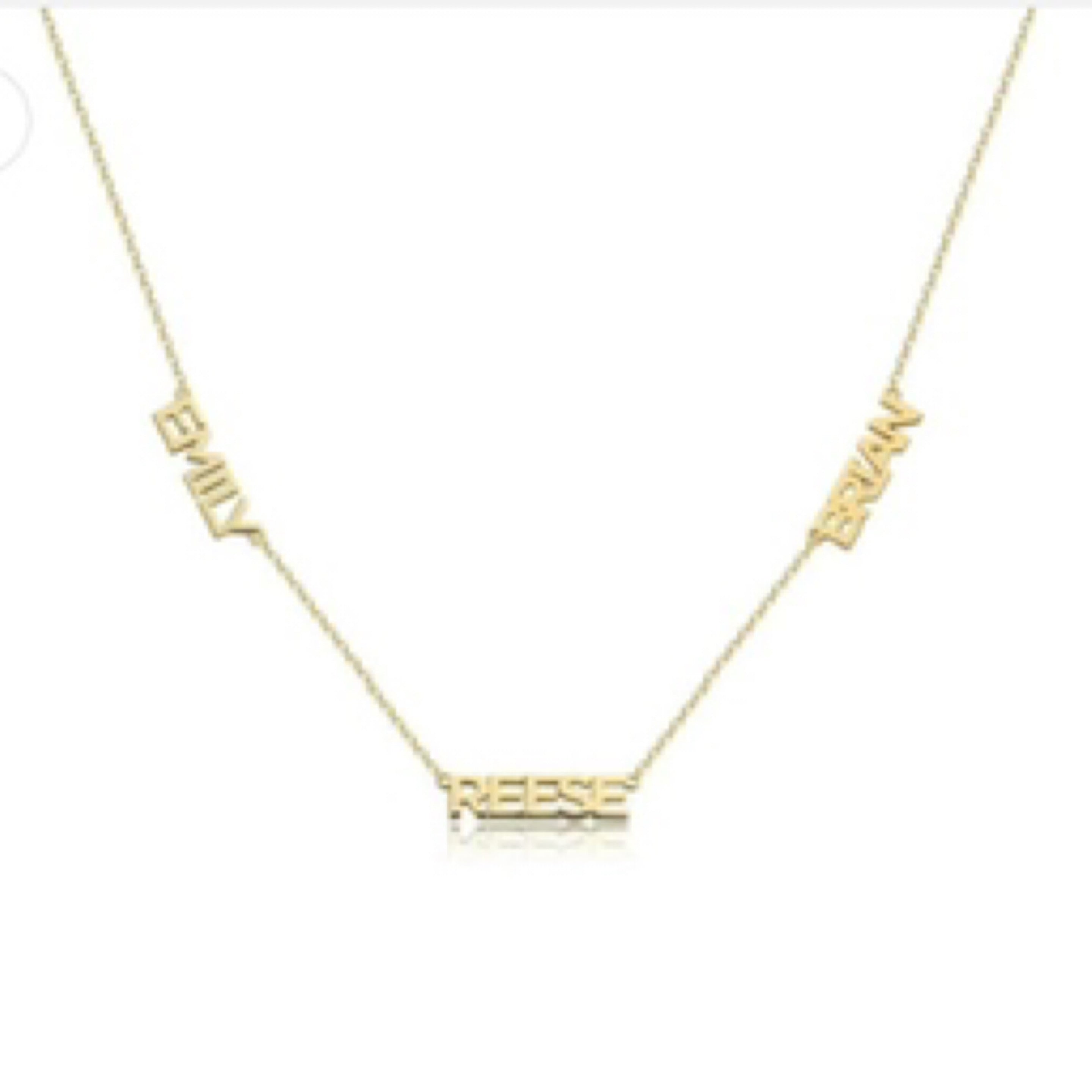 Custom Cherish Multiple Name Necklace (Water Resistant)