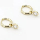 Crystal Charm Huggies